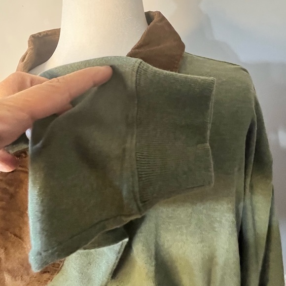 Land’s End Mens Vintage Shirt w/ Cordoroy Collar and Elbow Patches!! - Picture 7 of 12